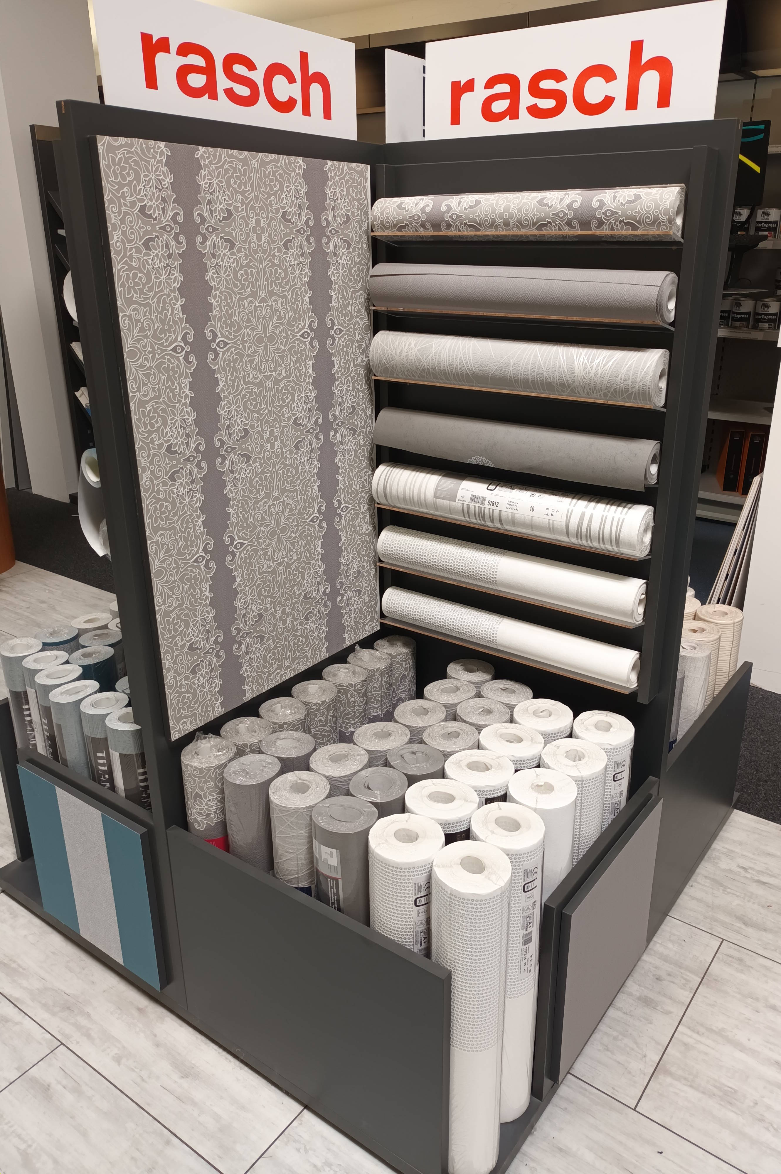 Verkaufsboxen für Taperten, Rollenbreite 0,53 m, anthrazit